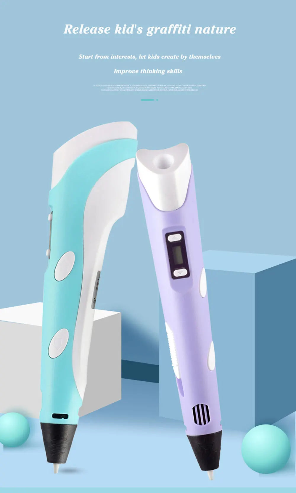 3D Pen - 3D Drawing & Printing Pen with LCD Screen