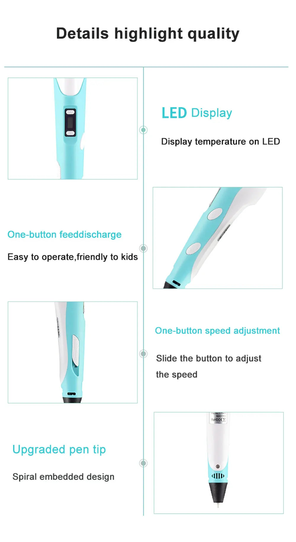 3D Pen - 3D Drawing & Printing Pen with LCD Screen