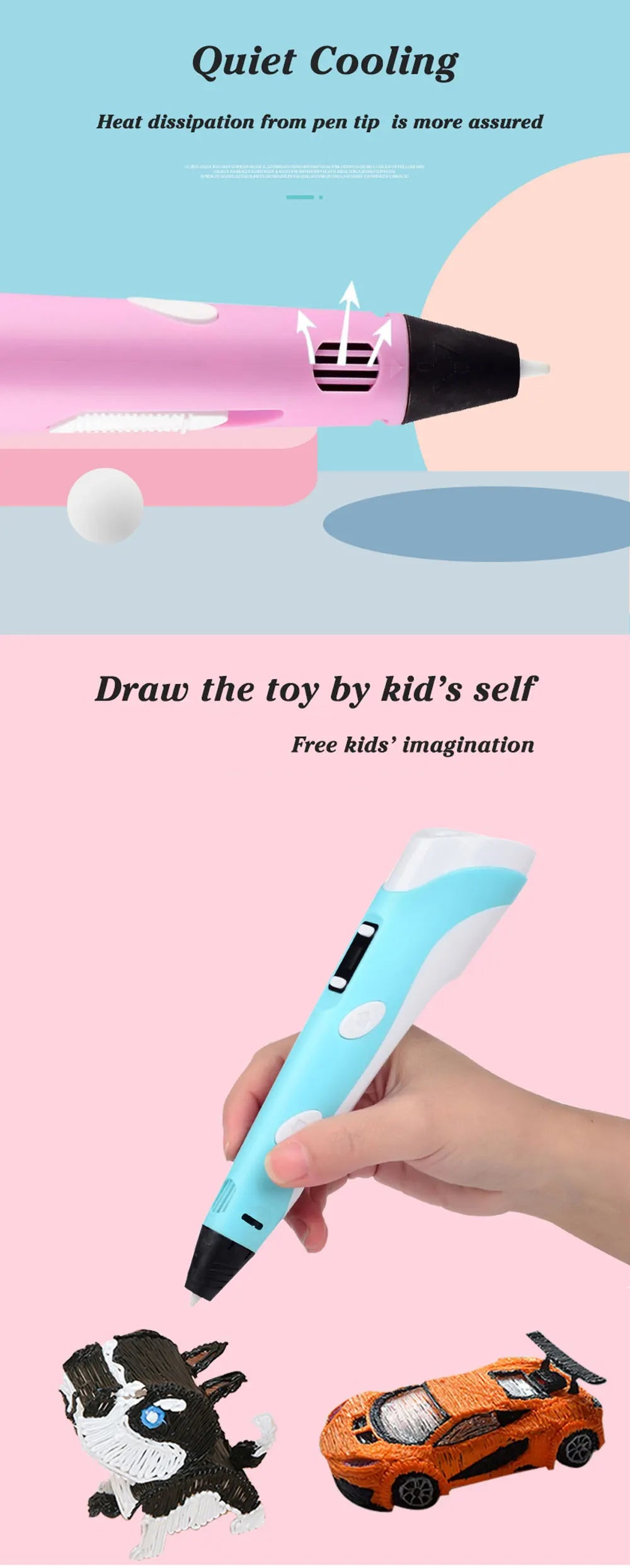 3D Pen - 3D Drawing & Printing Pen with LCD Screen