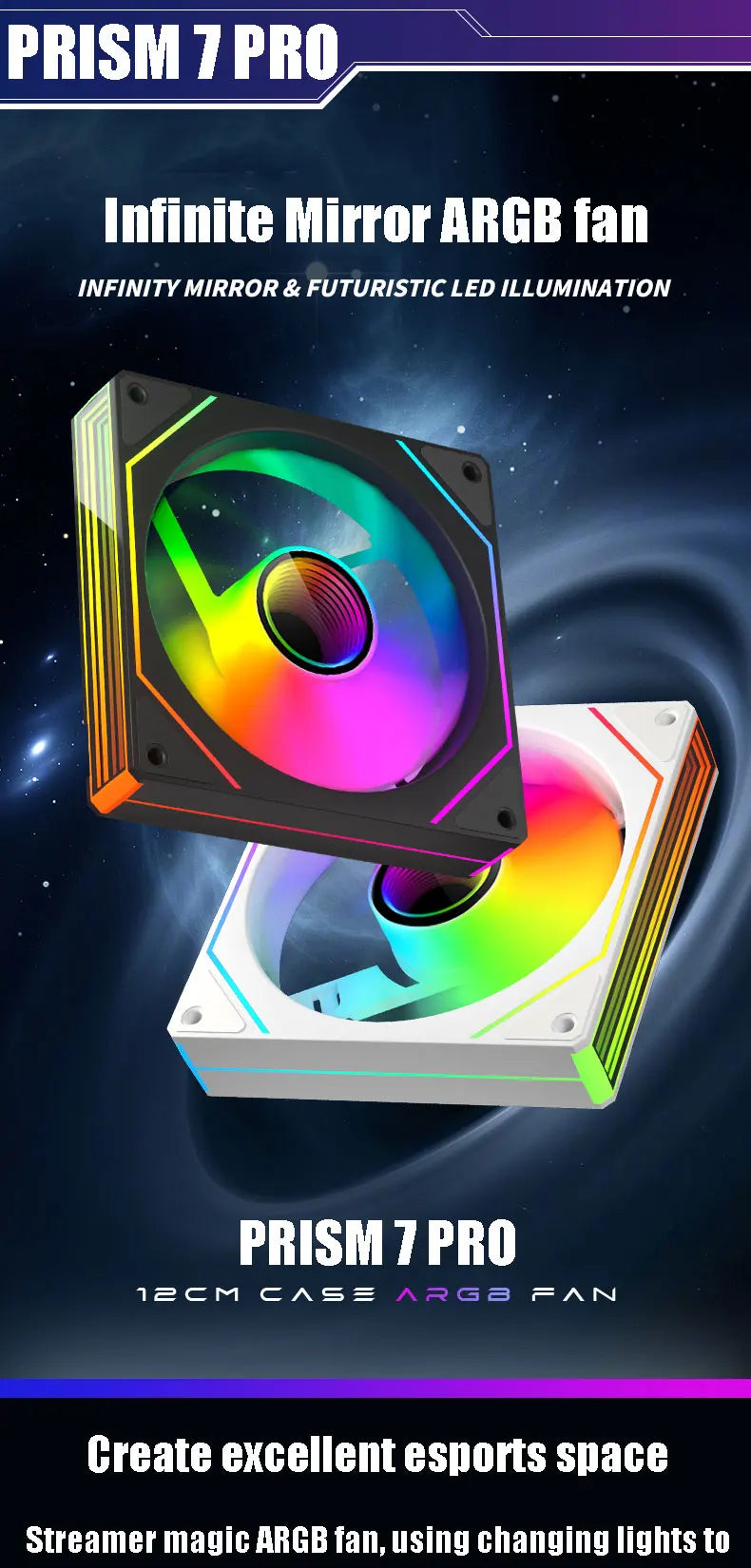 PRISM 7 PRO 120mm ARGB PWM Cooling Fan