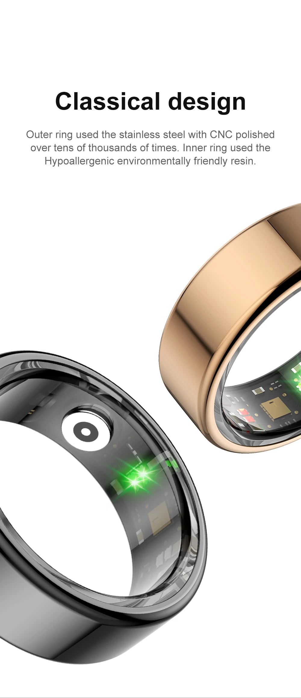 COLMI R02 Smart Ring 2024 – Health Monitor with Charging Case