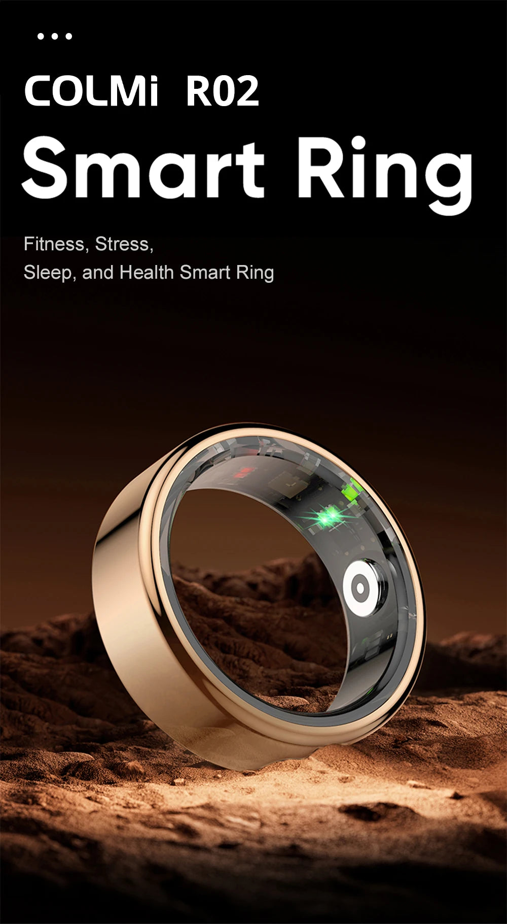 COLMI R02 Smart Ring 2024 – Health Monitor with Charging Case