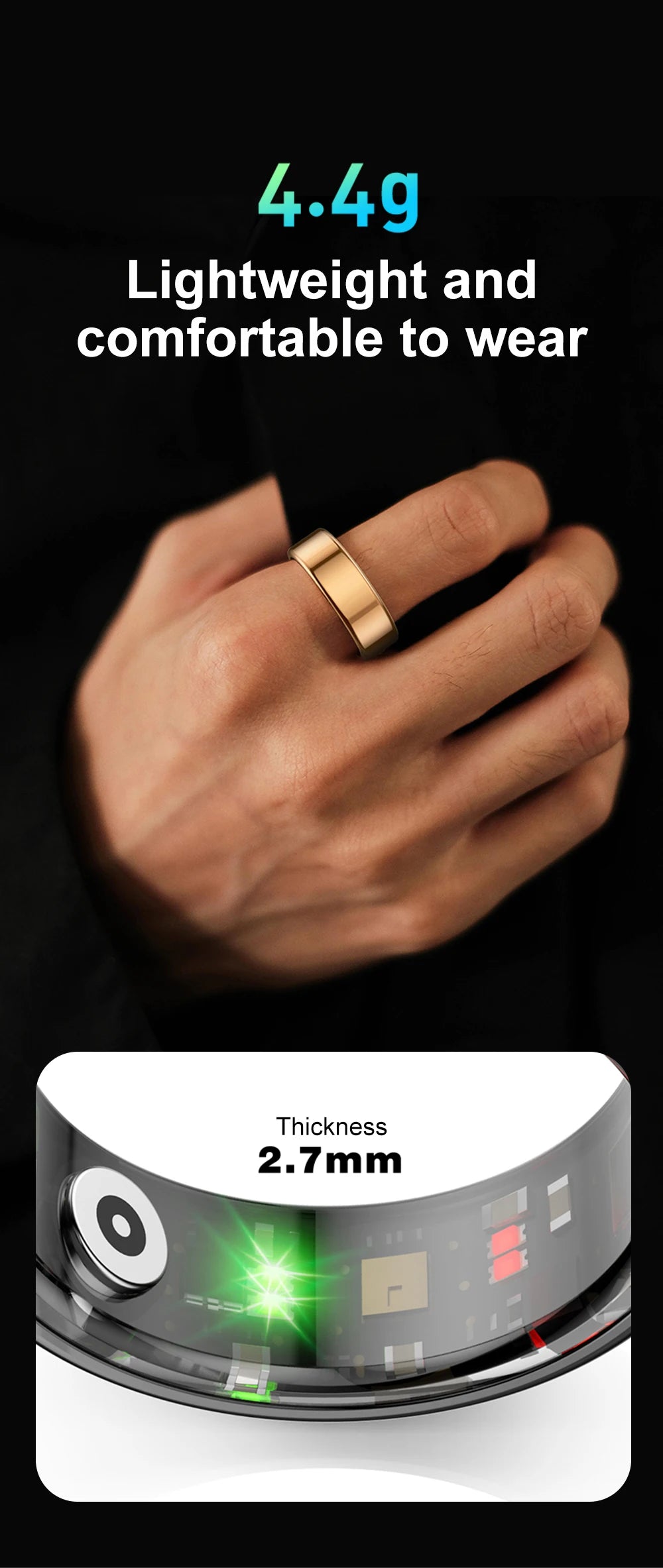 COLMI R02 Smart Ring 2024 – Health Monitor with Charging Case
