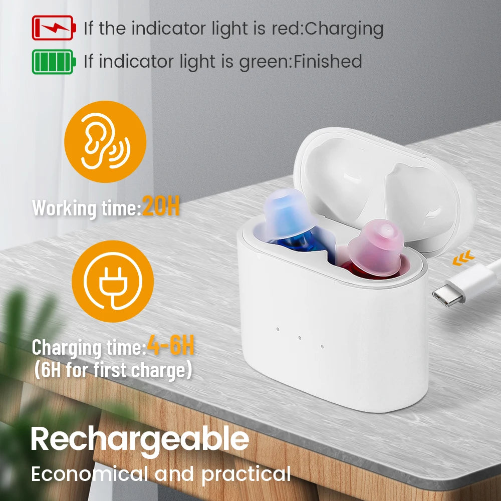 Mini Rechargeable ITE Hearing Aid