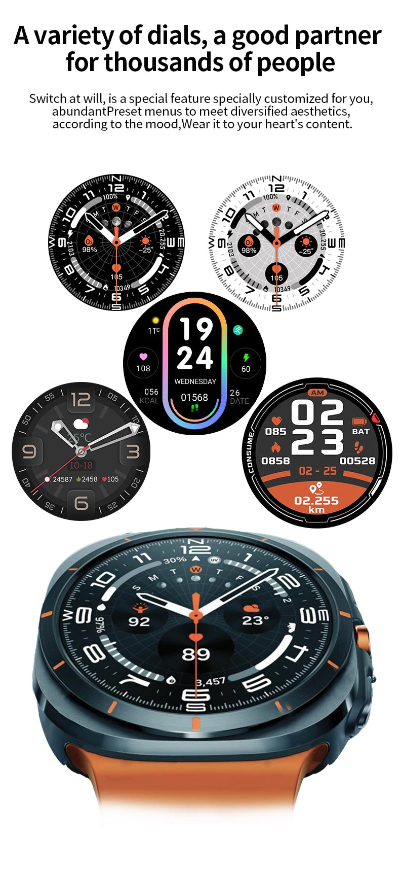 LAXASFIT GT7 Ultra Smartwatch – 1.52" AMOLED Bluetooth Fitness Watch