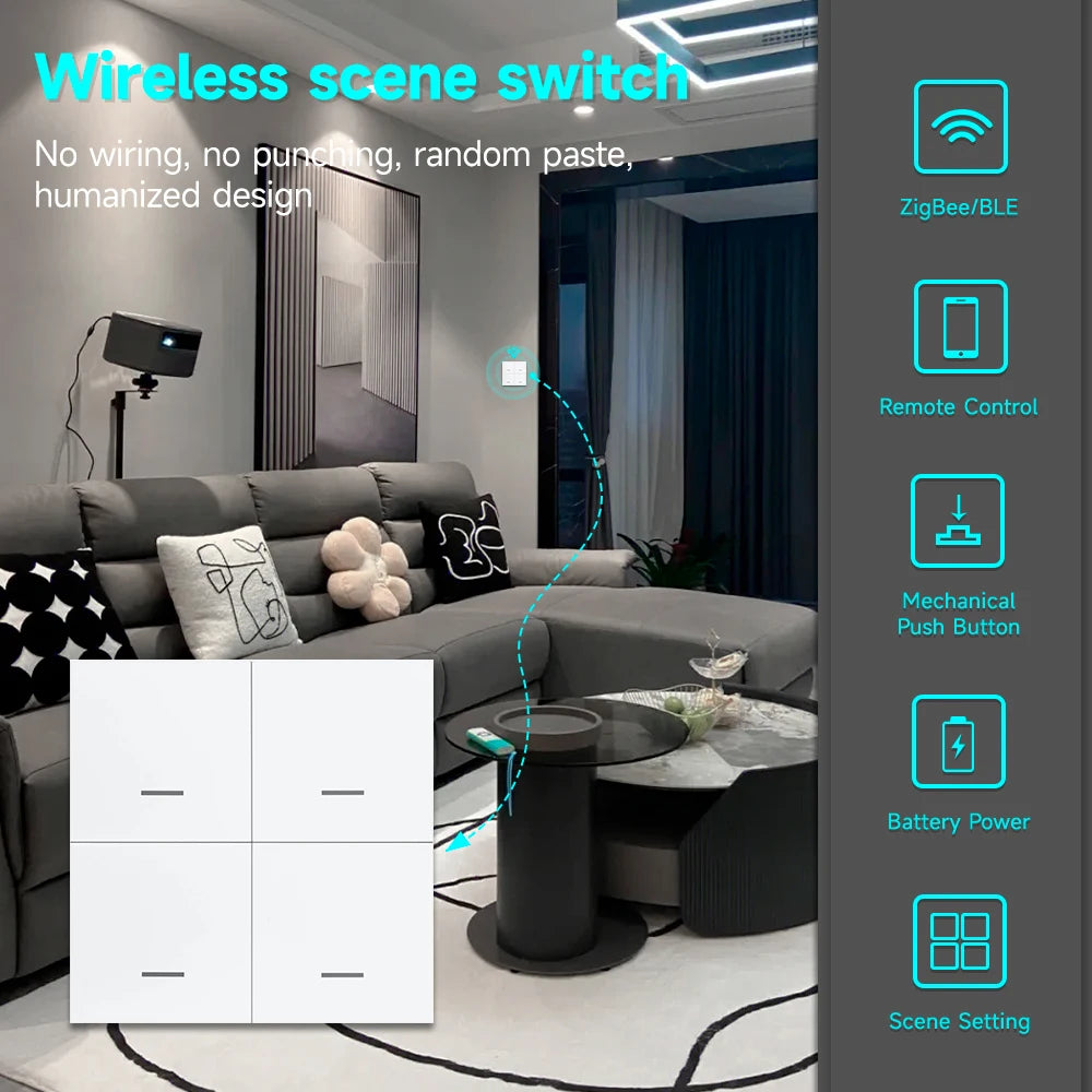 Tuya ZigBee 3.0 Wireless Smart Scene Switch