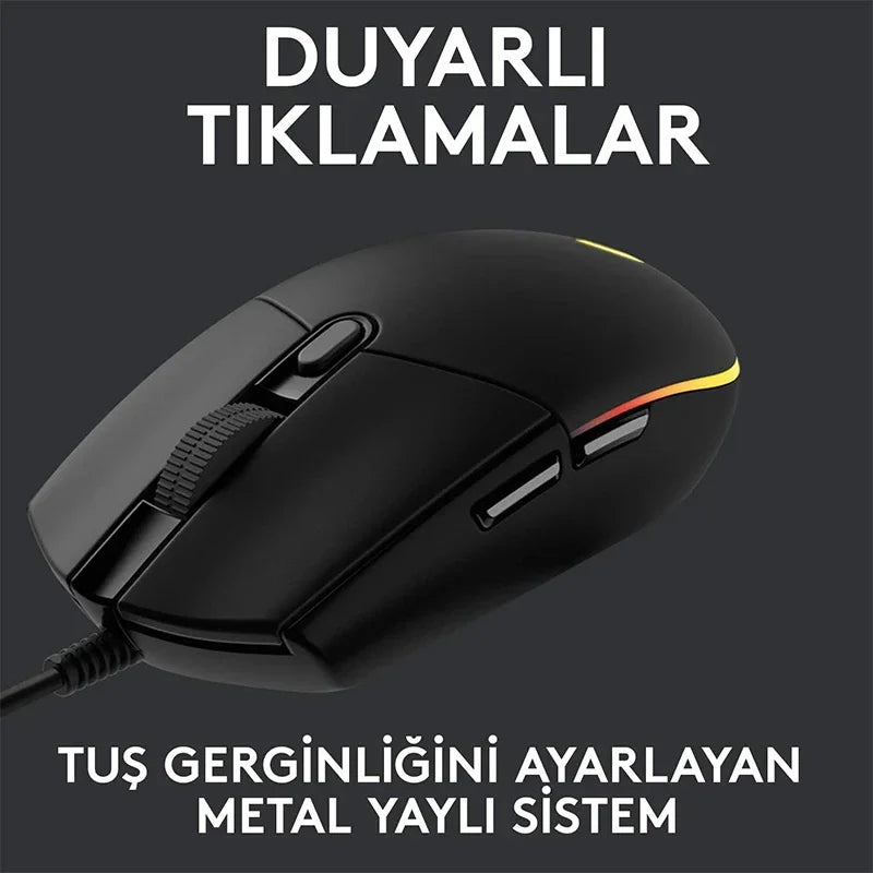 Logitech G102 Wired Gaming Mouse – 8000 DPI RGB Optical Mouse