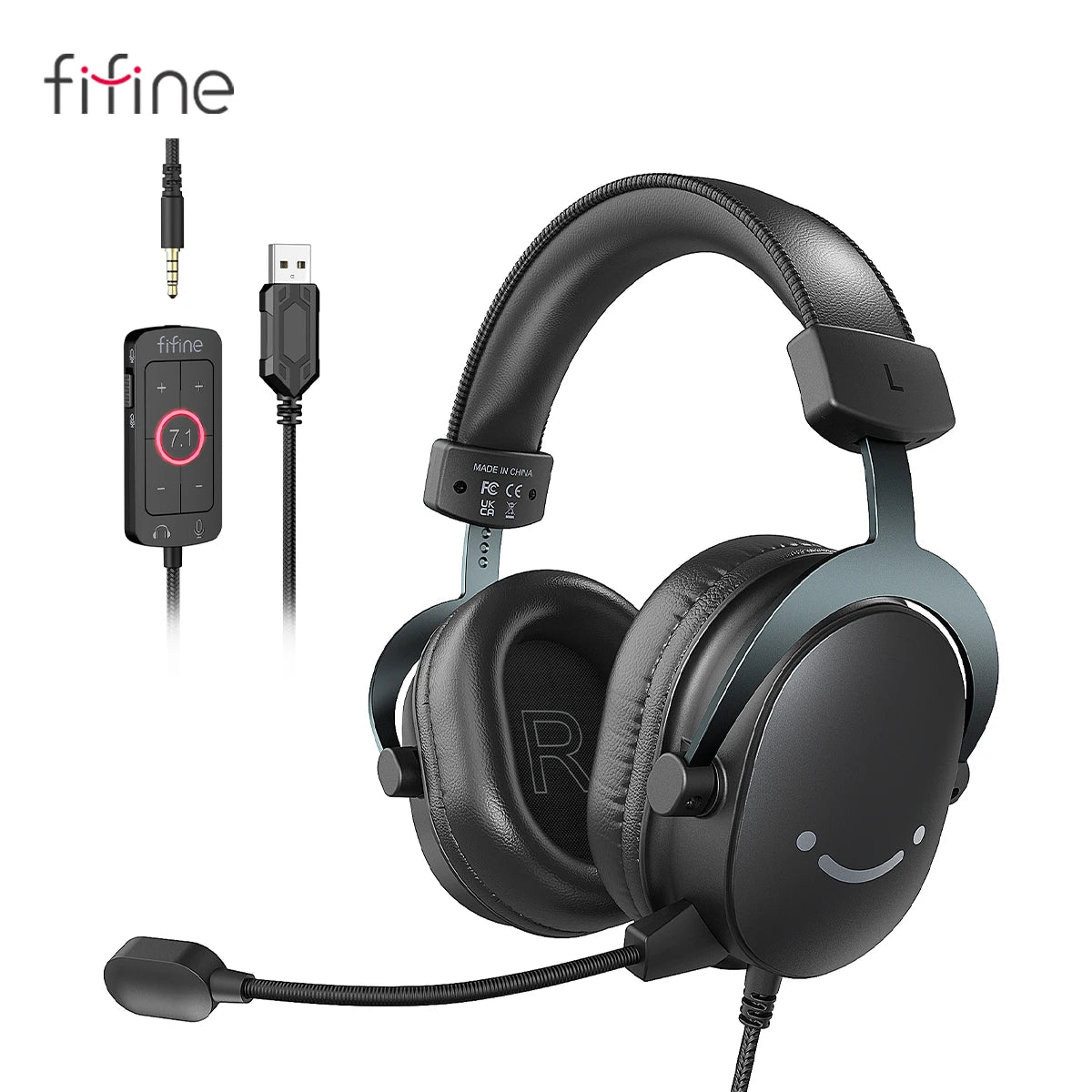 FIFINE H9 Headset – 3.5mm & USB with 7.1 Surround Sound