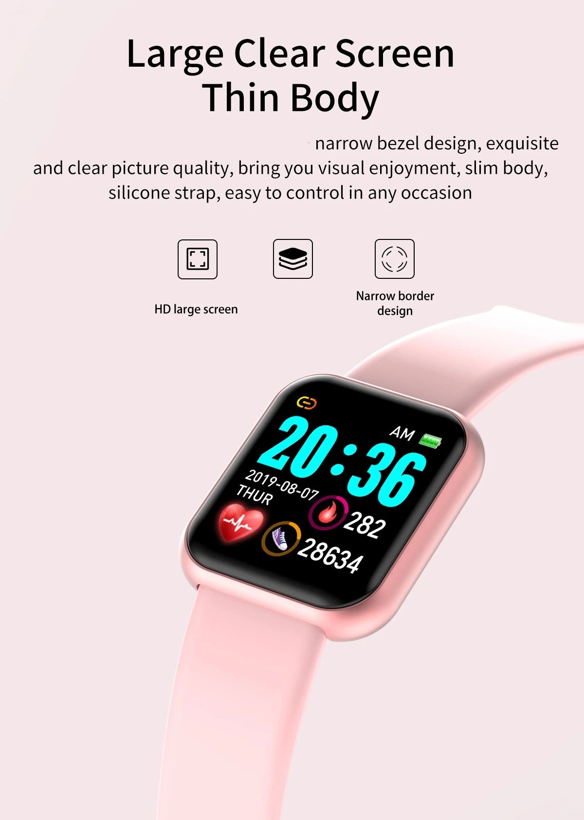 Bluetooth Smart Watch – Fitness & Health Tracker for Men & Women