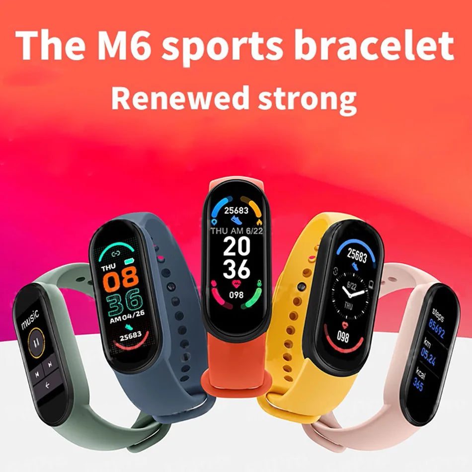 M6 Fitness Smart Watch – Waterproof Health Tracker Band