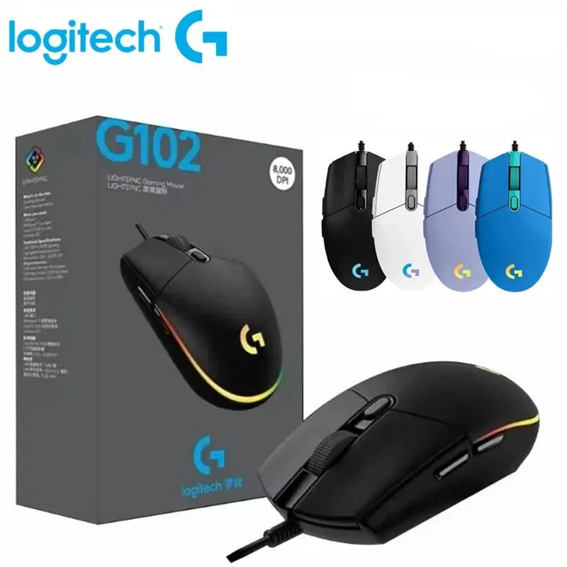 Logitech G102 Wired Gaming Mouse – 8000 DPI RGB Optical Mouse