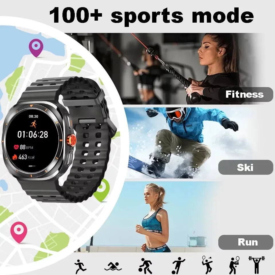 LAXASFIT GT7 Ultra Smartwatch – 1.52" AMOLED Bluetooth Fitness Watch