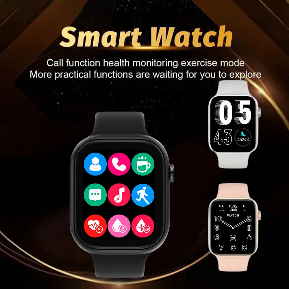 LAXASFIT 2025 Smartwatch – 1.73" Bluetooth Health Watch for Men & Women