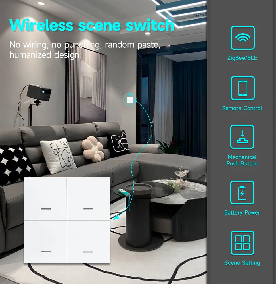 Tuya ZigBee 3.0 Wireless Smart Scene Switch