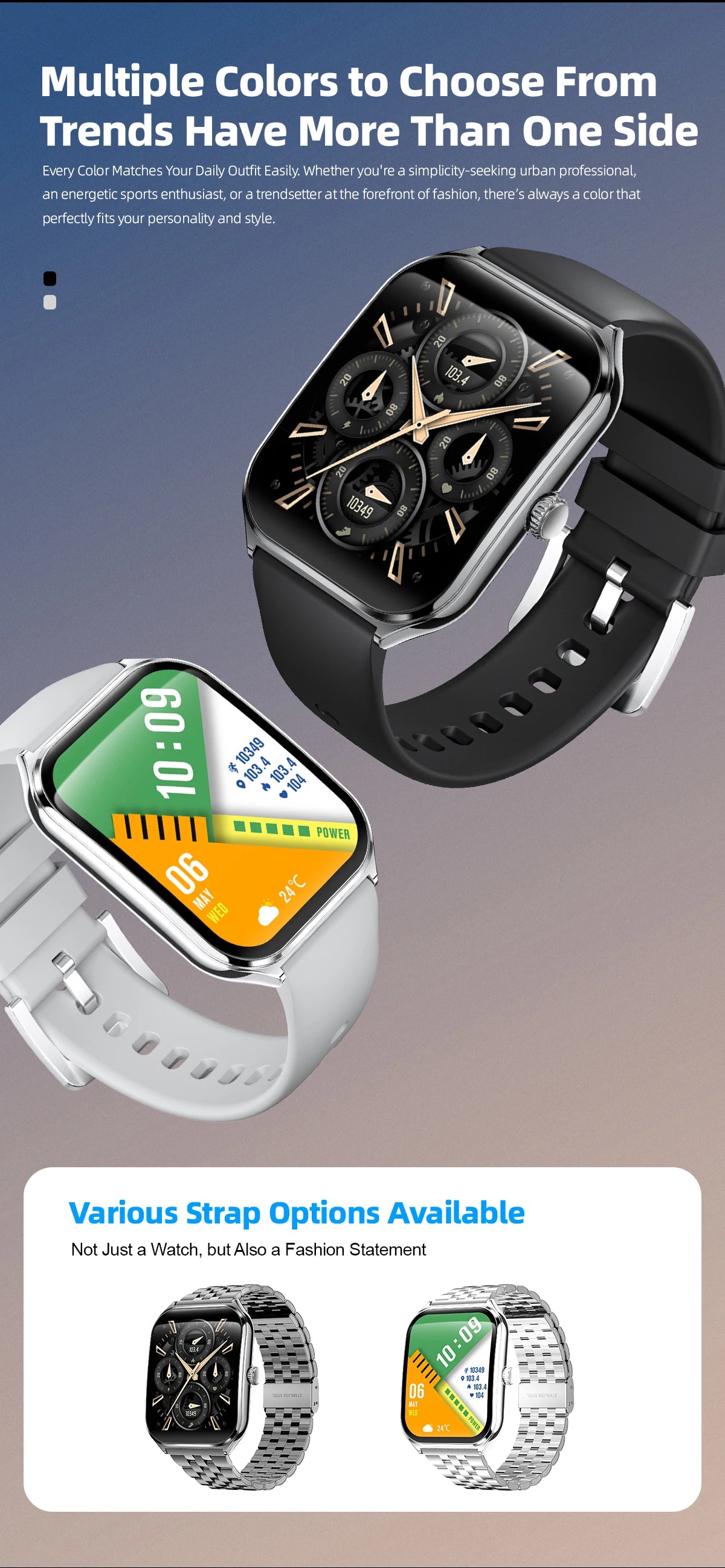 1.96" Ultra Thin AMOLED Smart Watch