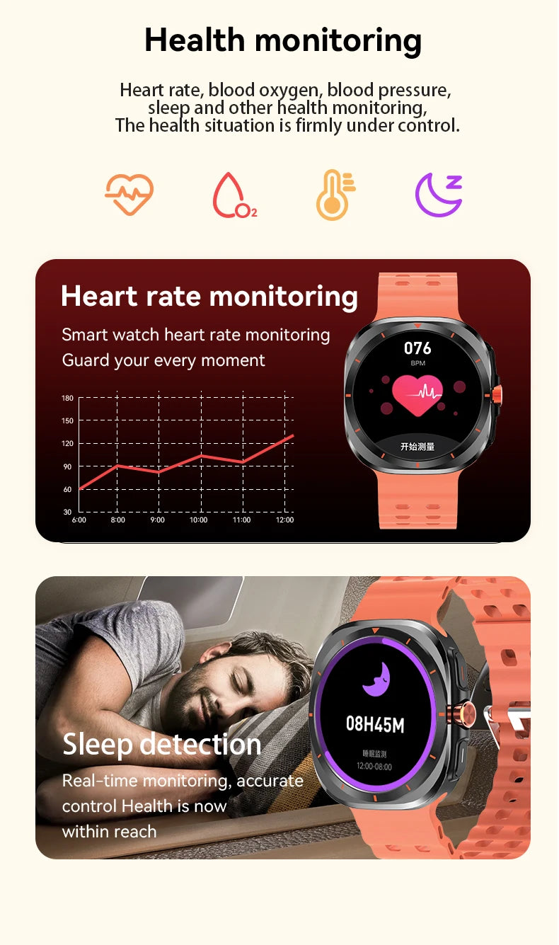LAXASFIT GT7 Ultra Smartwatch – 1.52" AMOLED Bluetooth Fitness Watch