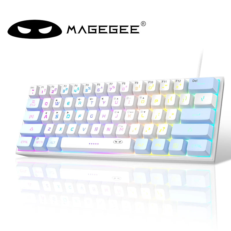 MageGee TS91 Mini 60% Gaming Keyboard – RGB Backlit 61-Key Compact