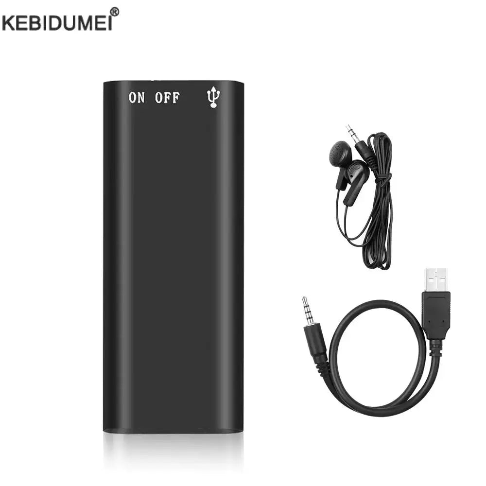 3-in-1 Mini Digital Voice Recorder & MP3 Player – 192Kbps WAV Recorder