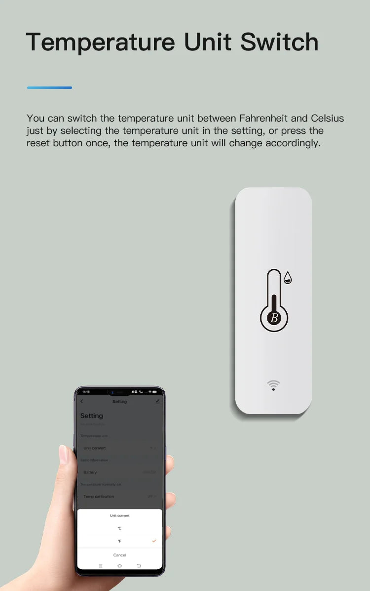 Tuya Bluetooth Smart Temperature & Humidity Sensor