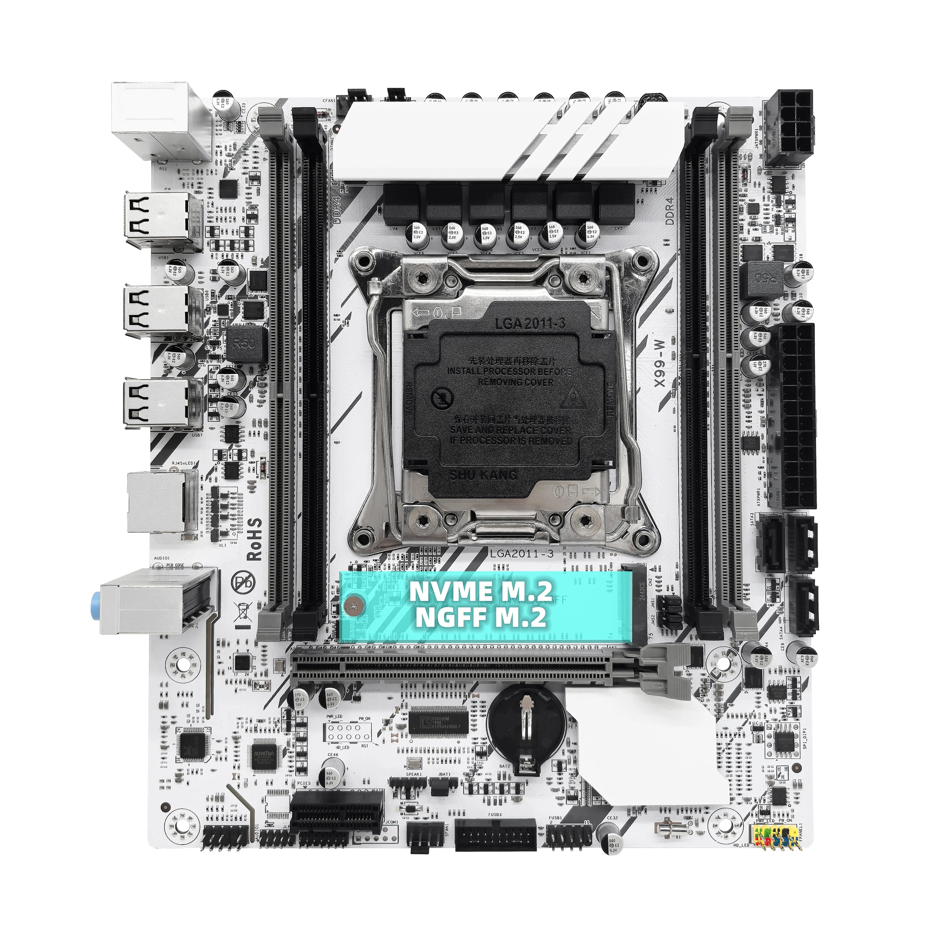 ZSUS X99-W Motherboard Kit – Xeon E5-2680V4 + 16GB DDR4 + M.2 NVMe Support