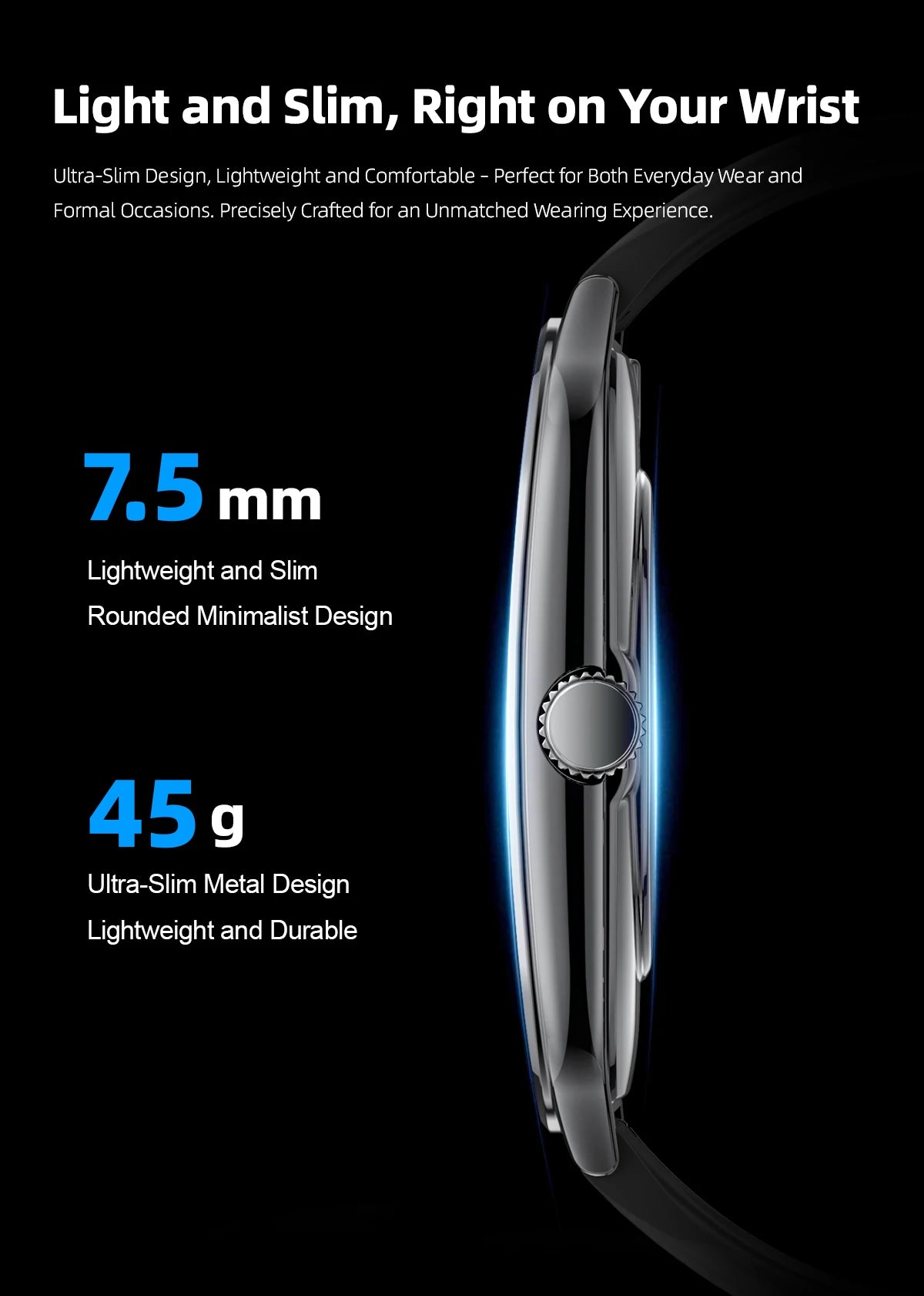 1.96" Ultra Thin AMOLED Smart Watch