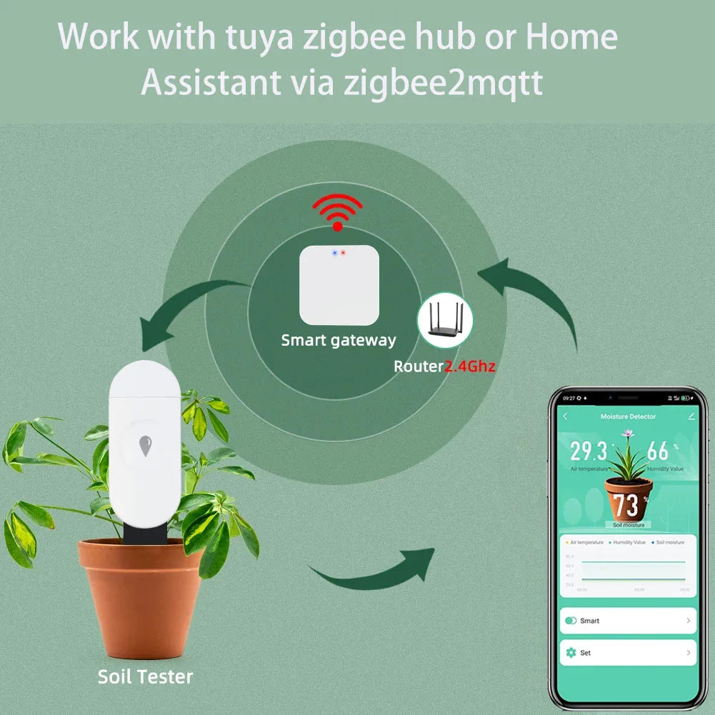 Tuya ZigBee Soil Moisture & Temperature Sensor