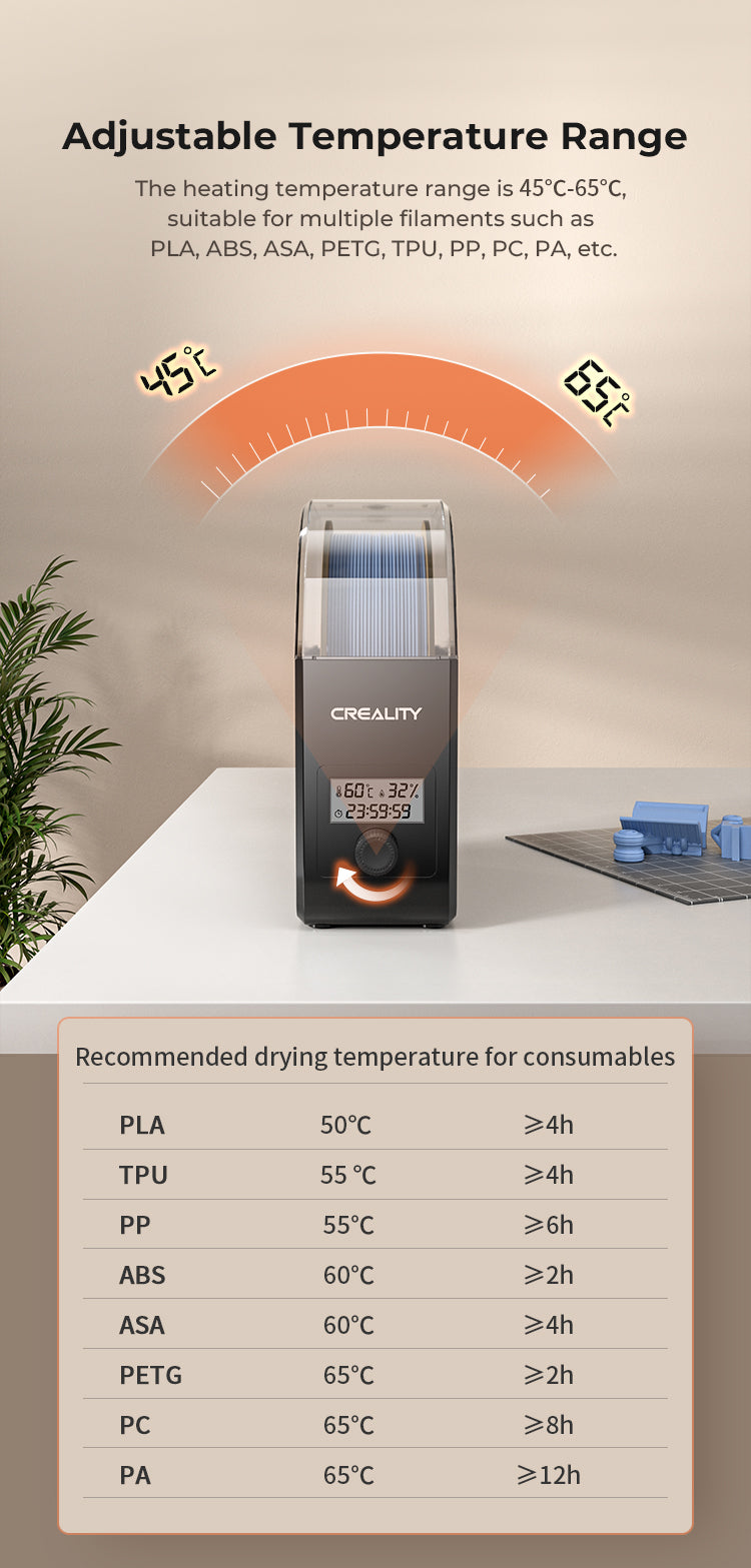 Creality Filament Dryer Box Upgrade – 1KG Spool Holder