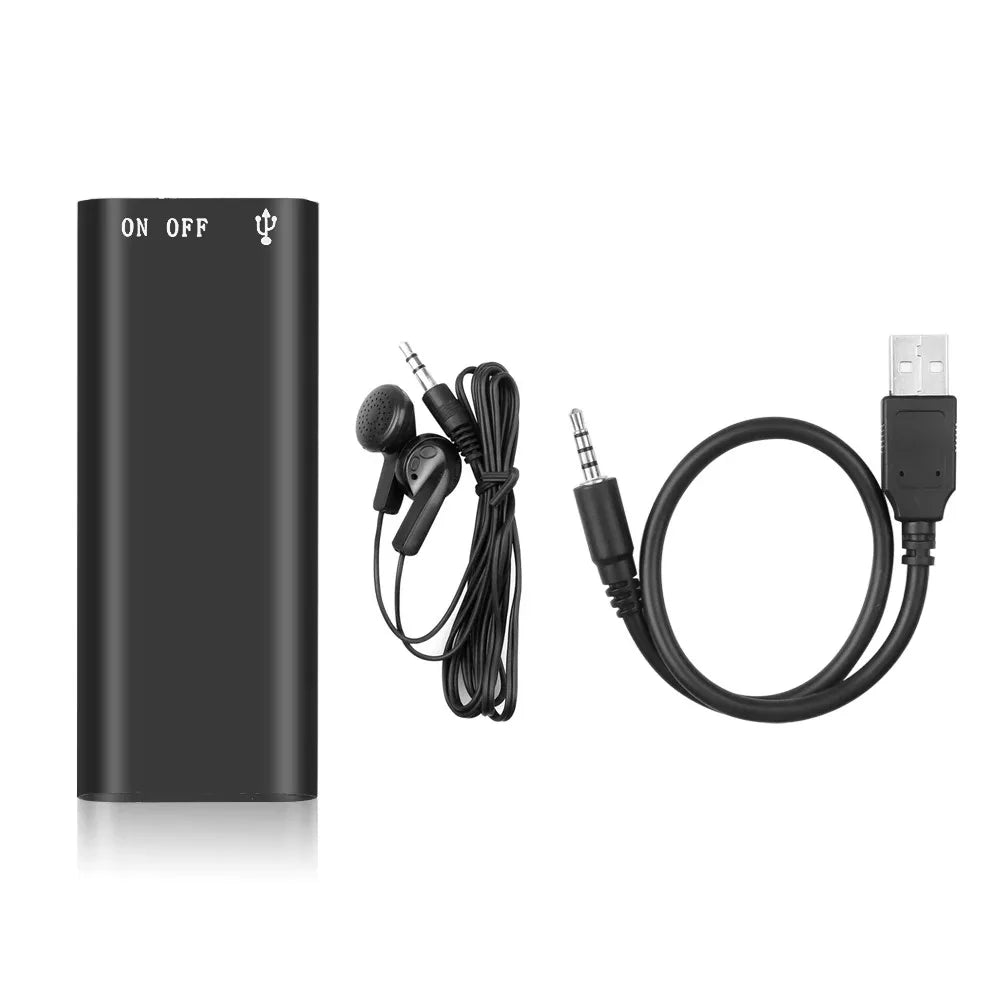3-in-1 Mini Digital Voice Recorder & MP3 Player – 192Kbps WAV Recorder