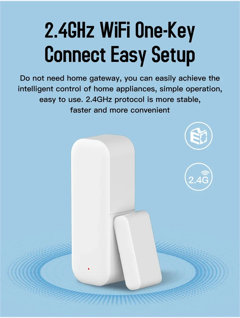 Tuya WiFi Smart Door & Window Sensor – Wireless Home Security Detector