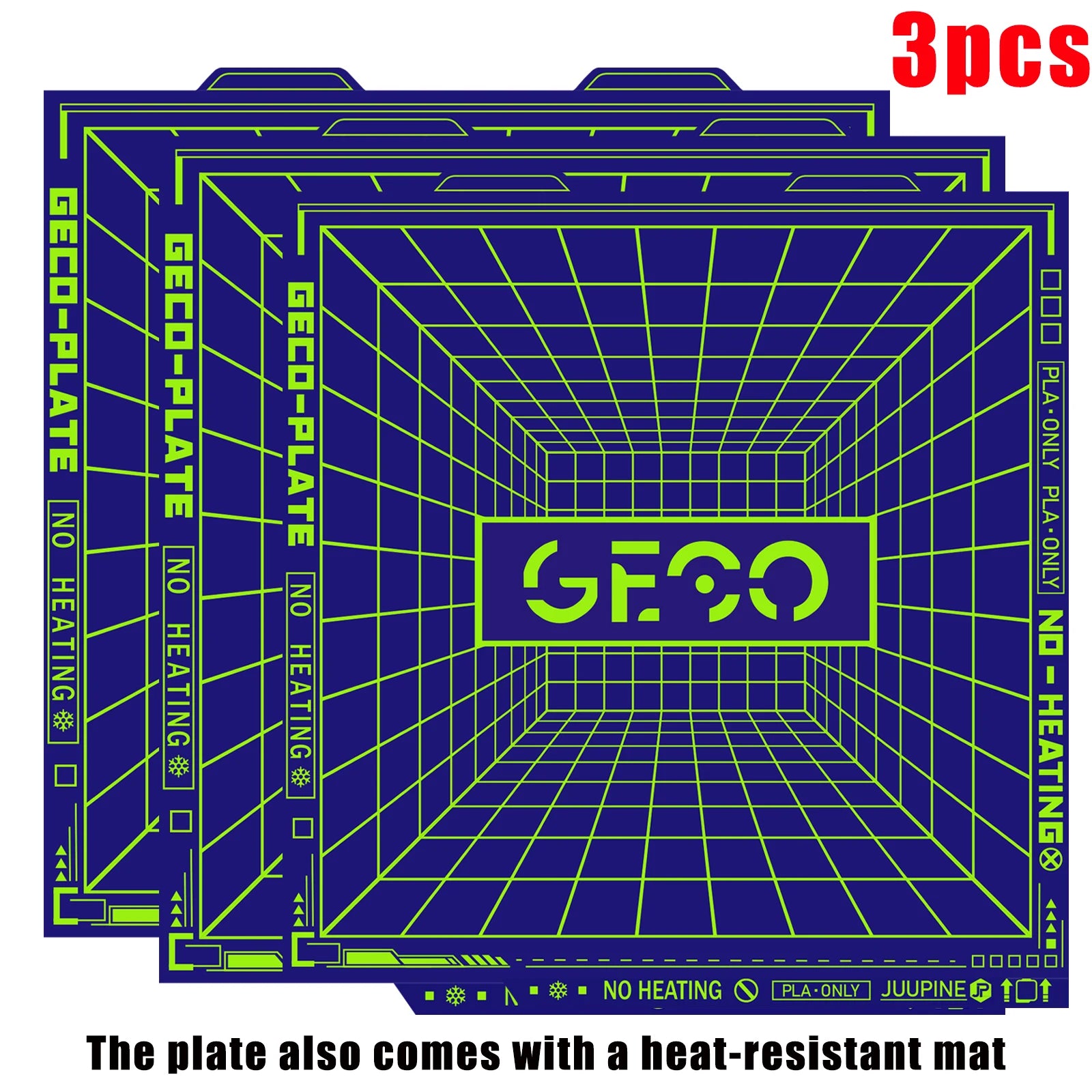 Geco PLA Build Plate 257x257mm for Bambu Lab Printers