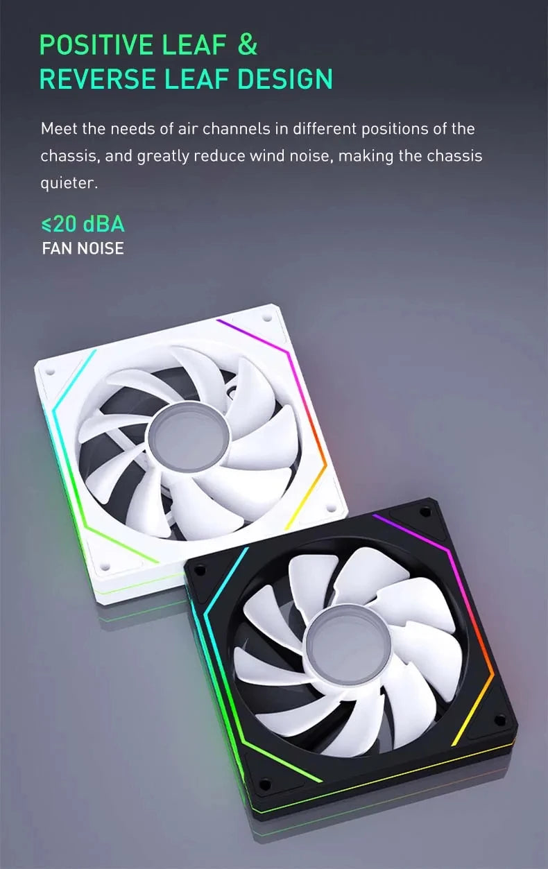UPSIREN UF-1 PRISM 4 PRO 12cm ARGB PWM Cooling Fan