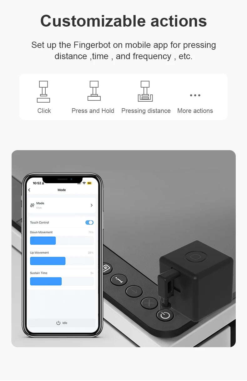 Tuya Zigbee Smart Fingerbot – Voice-Controlled Button Pusher Robot