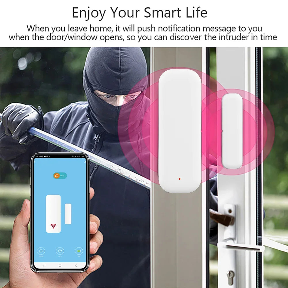 Tuya WiFi Smart Door & Window Sensor – Wireless Home Security Detector