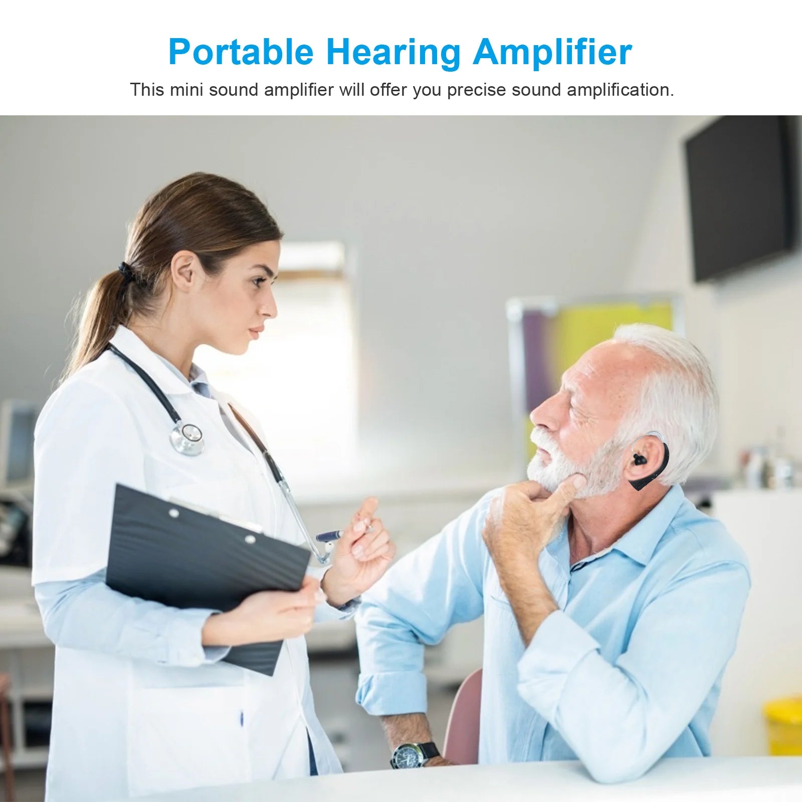 Rechargeable Mini Hearing Aids – 2pcs Sound Amplifiers for Seniors
