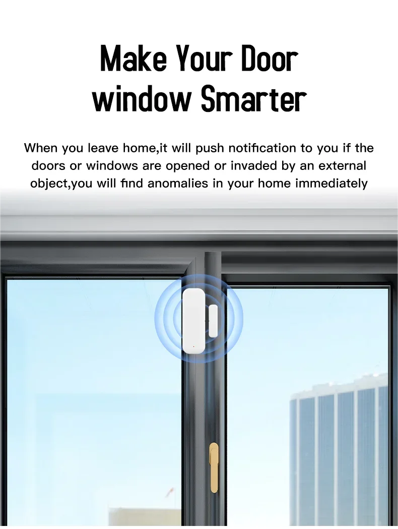 Tuya WiFi Smart Door & Window Sensor – Wireless Home Security Detector