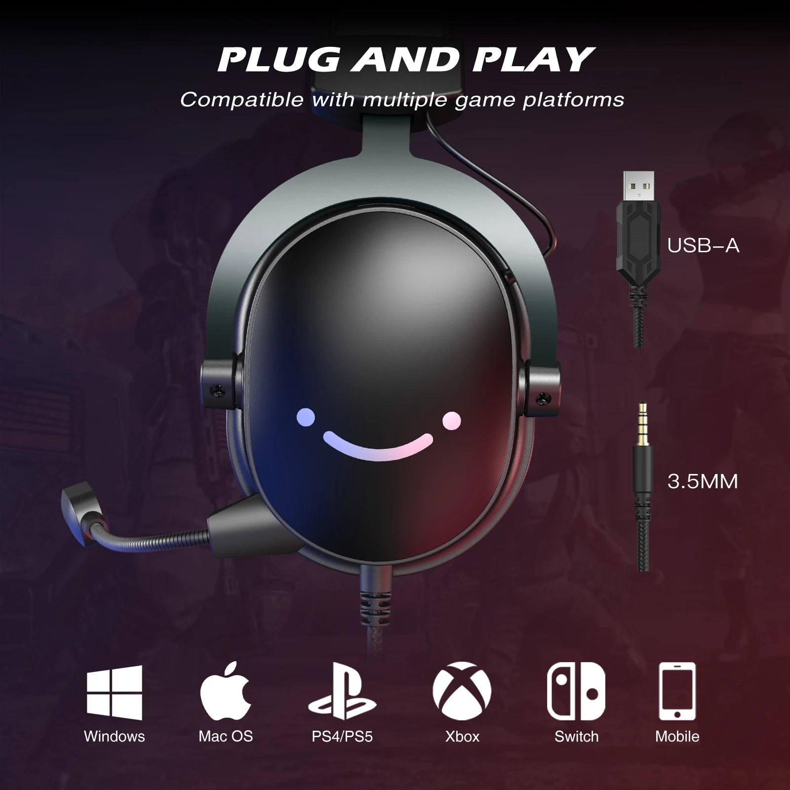 FIFINE H9 Headset – 3.5mm & USB with 7.1 Surround Sound