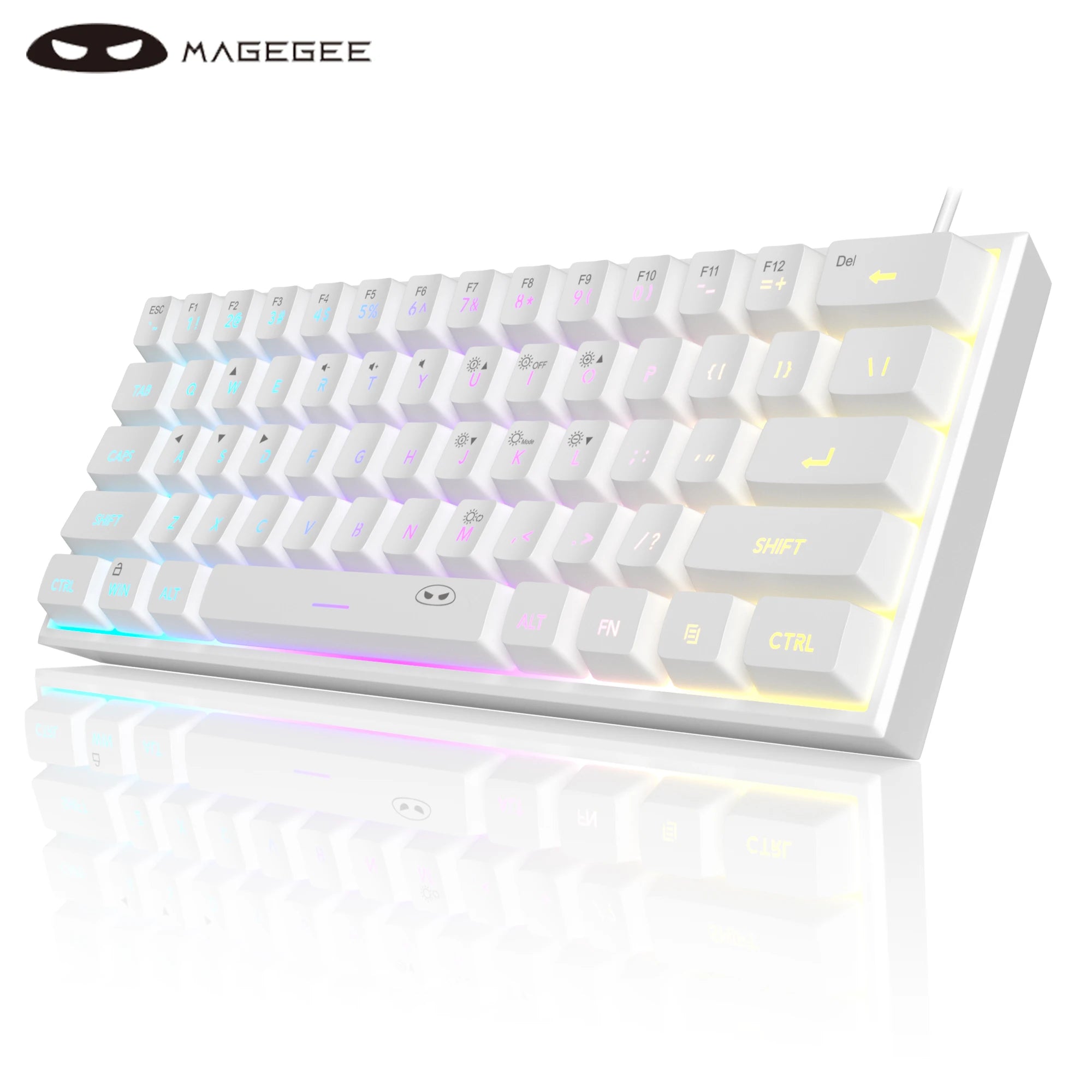MageGee TS91 Mini 60% Gaming Keyboard – RGB Backlit 61-Key Compact