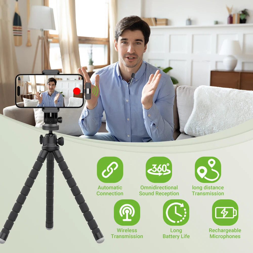 Basix 2.4G Wireless Lavalier Microphone for Phones