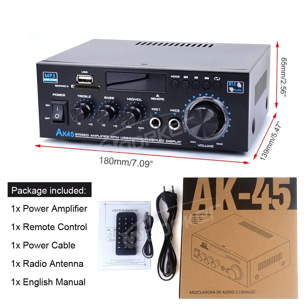 Woopker AK Series Digital Bluetooth Amplifier