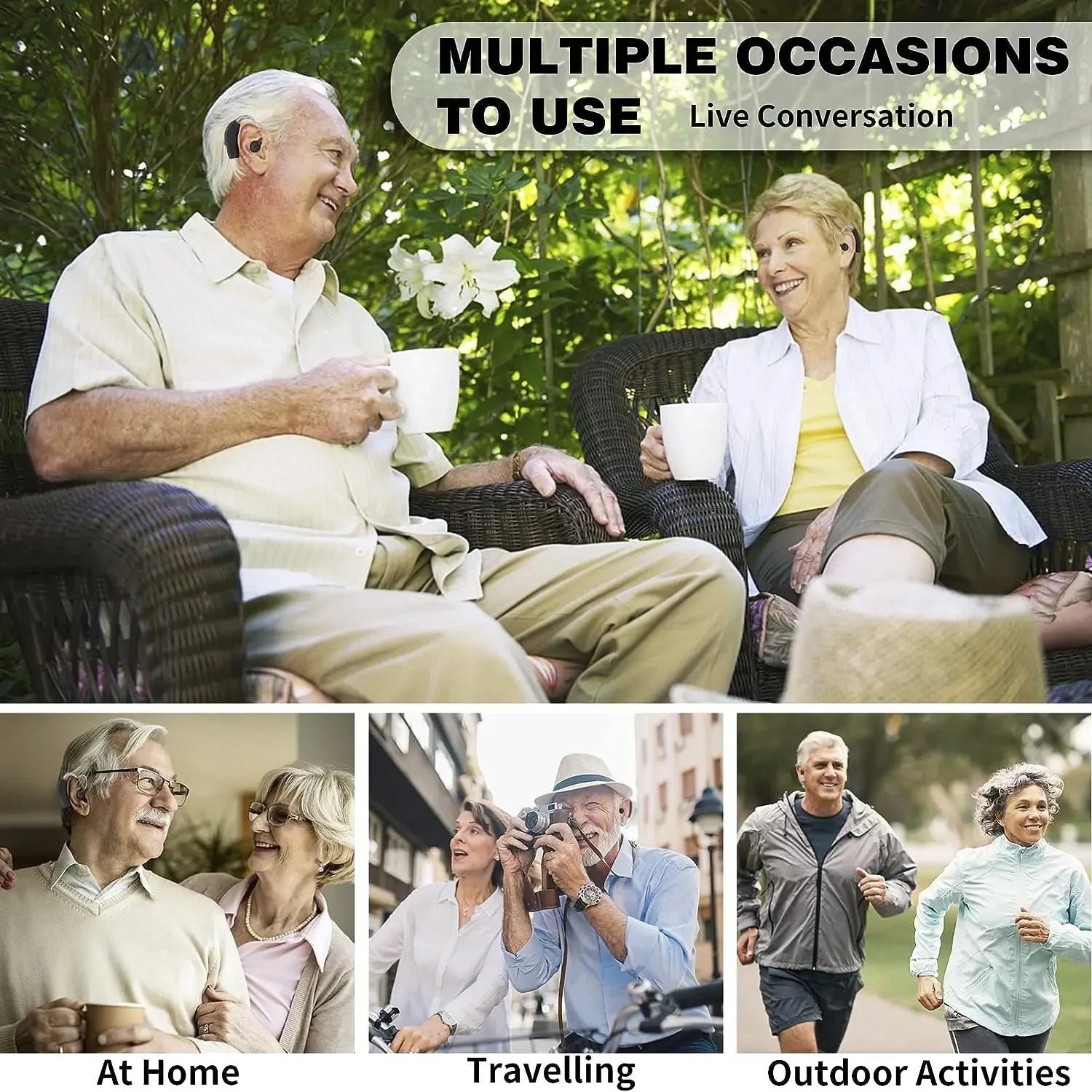 Rechargeable Mini Hearing Aids – 2pcs Sound Amplifiers for Seniors