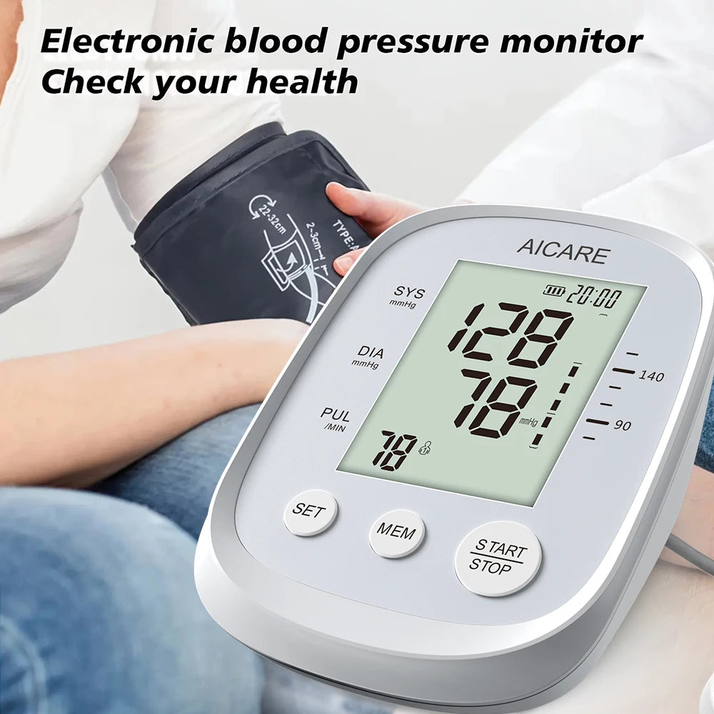 Aicare Digital Upper Arm Blood Pressure Monitor – Home Use BP Cuff