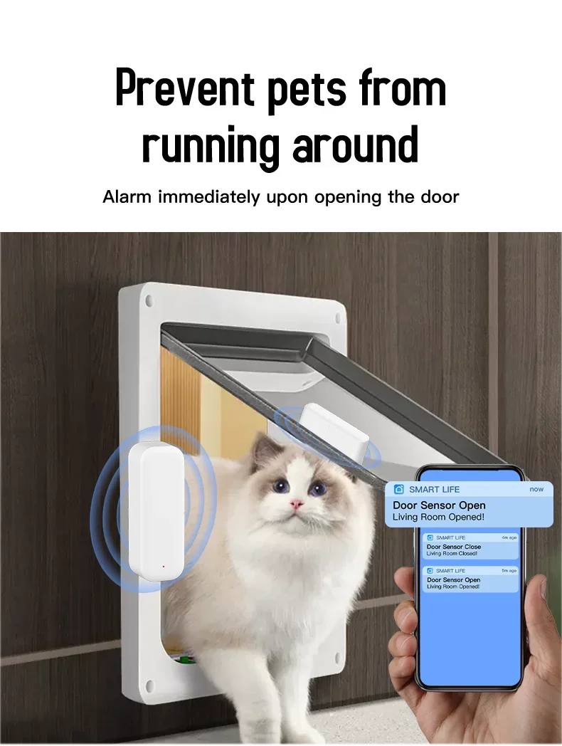 Tuya WiFi Smart Door & Window Sensor – Wireless Home Security Detector