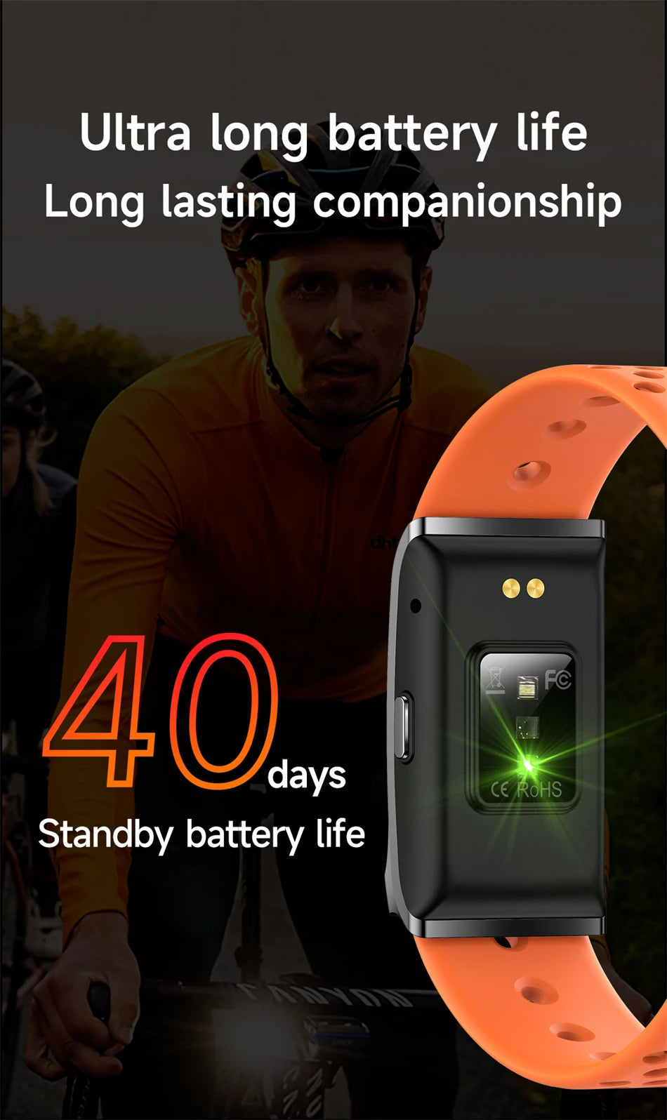 Fitness Tracker Smart Bracelet – Heart Rate & Call Reminder Watch