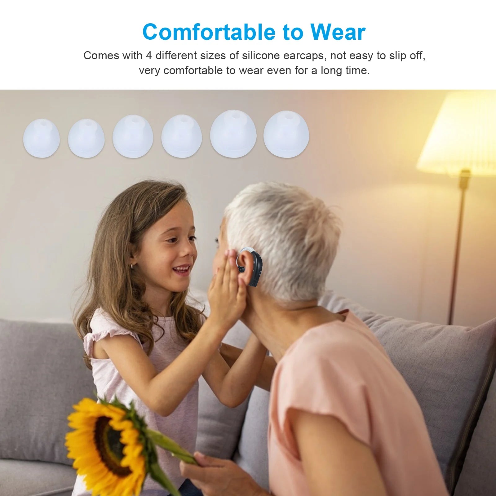Rechargeable Mini Hearing Aids – 2pcs Sound Amplifiers for Seniors