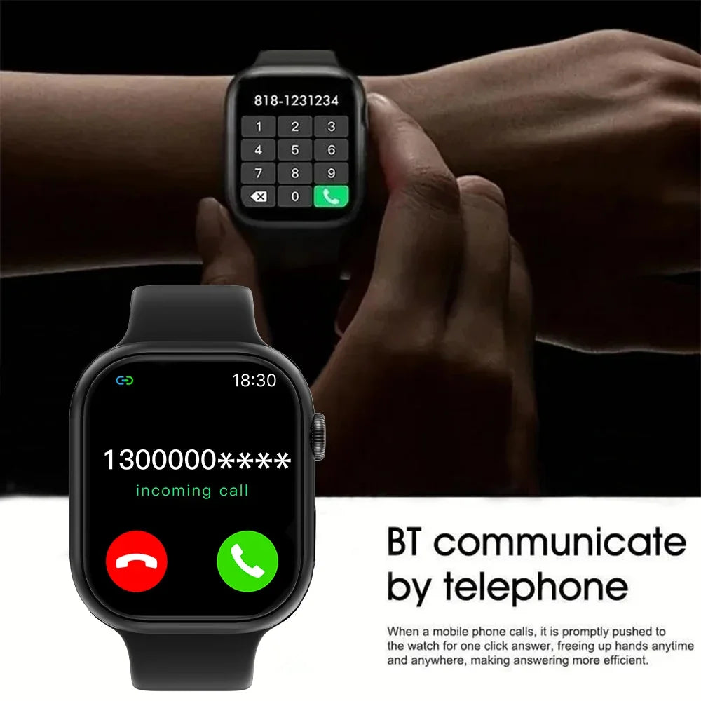LAXASFIT 2025 Smartwatch – 1.73" Bluetooth Health Watch for Men & Women