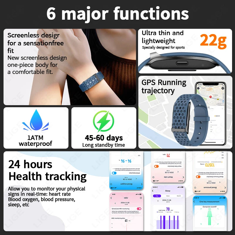 Fitness Tracker Smart Bracelet – Heart Rate & Call Reminder Watch