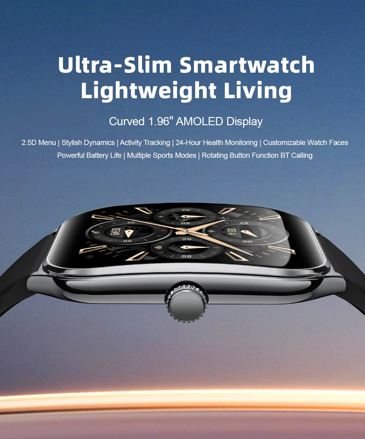 1.96" Ultra Thin AMOLED Smart Watch