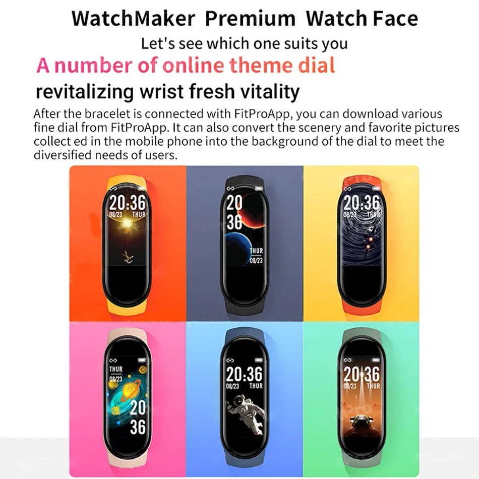M6 Fitness Smart Watch – Waterproof Health Tracker Band