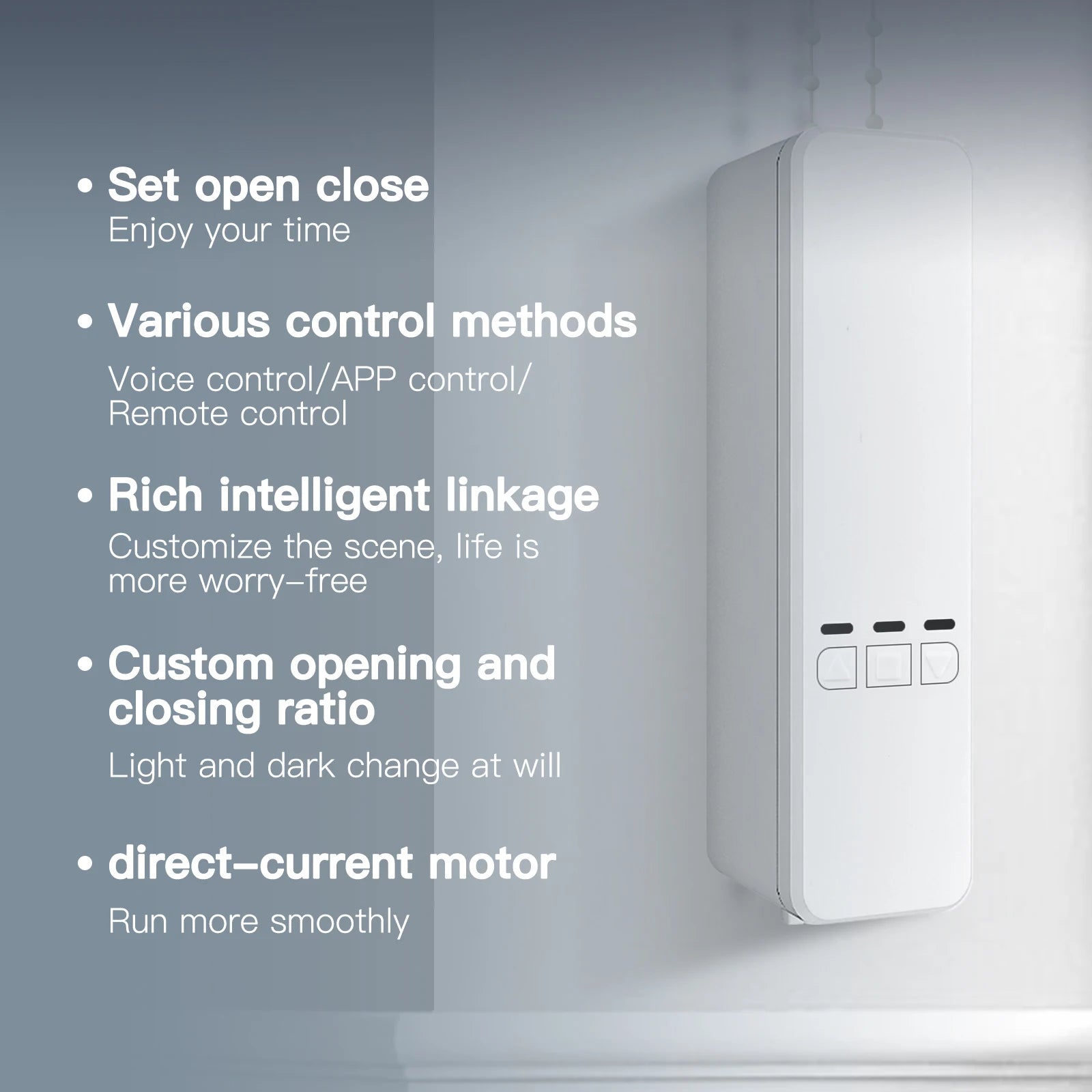 MOES Tuya WiFi Smart Motor – Electric Chain Roller Blinds with RF Remote