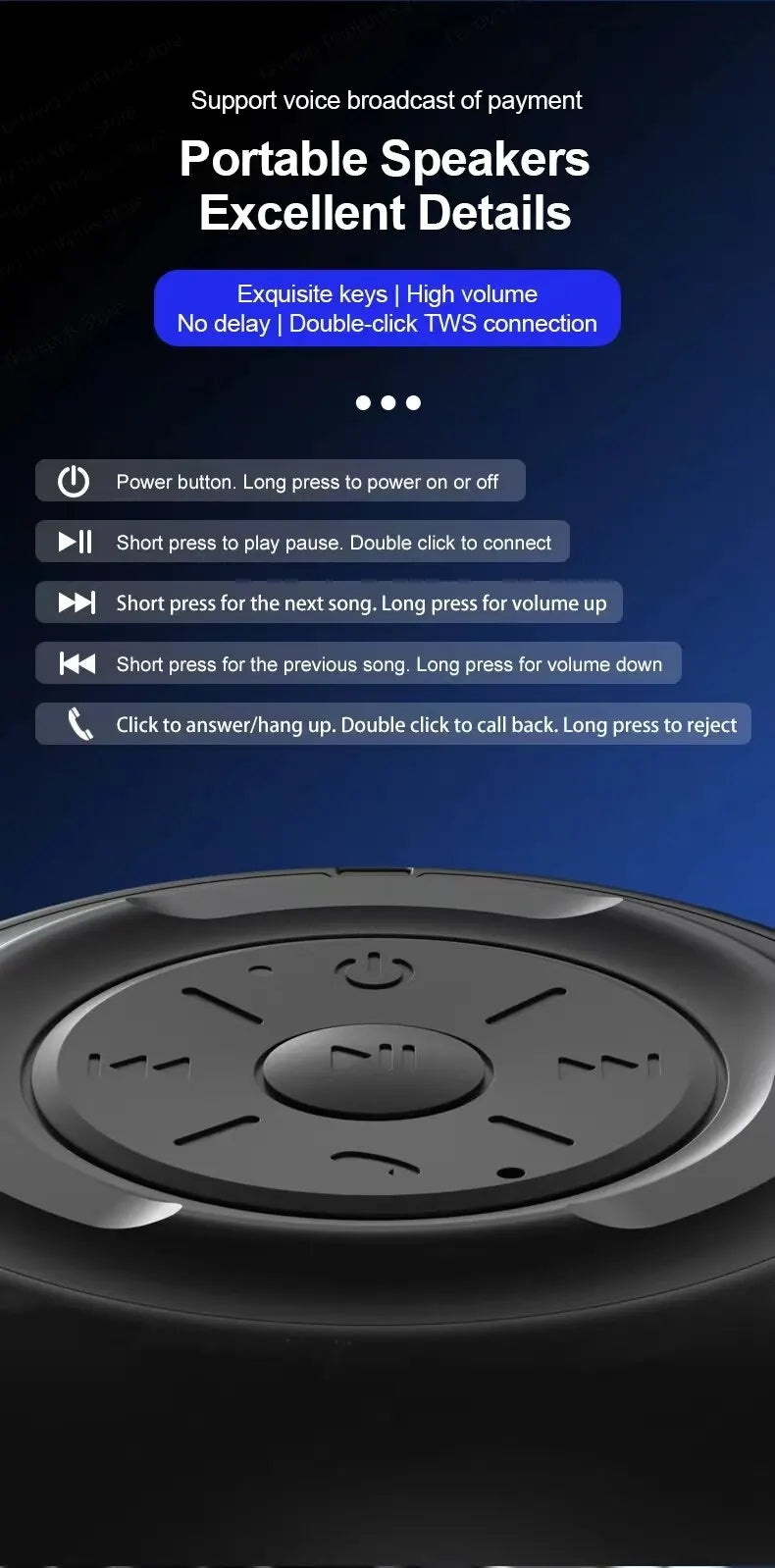 Lenovo K3 Pro Bluetooth 5.0 Portable Speaker